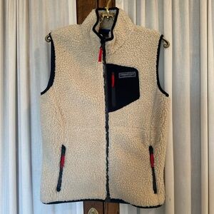 Vineyard Vines Stone High-Pile Fleece Sherpa Vest